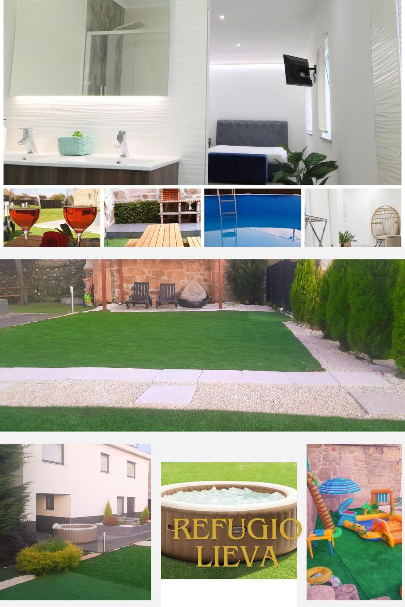 Casa Incrivel Refugio Lieva ,Piscina , Jacuzzi Exterior E Zona Kids Daire Nelas Dış mekan fotoğraf