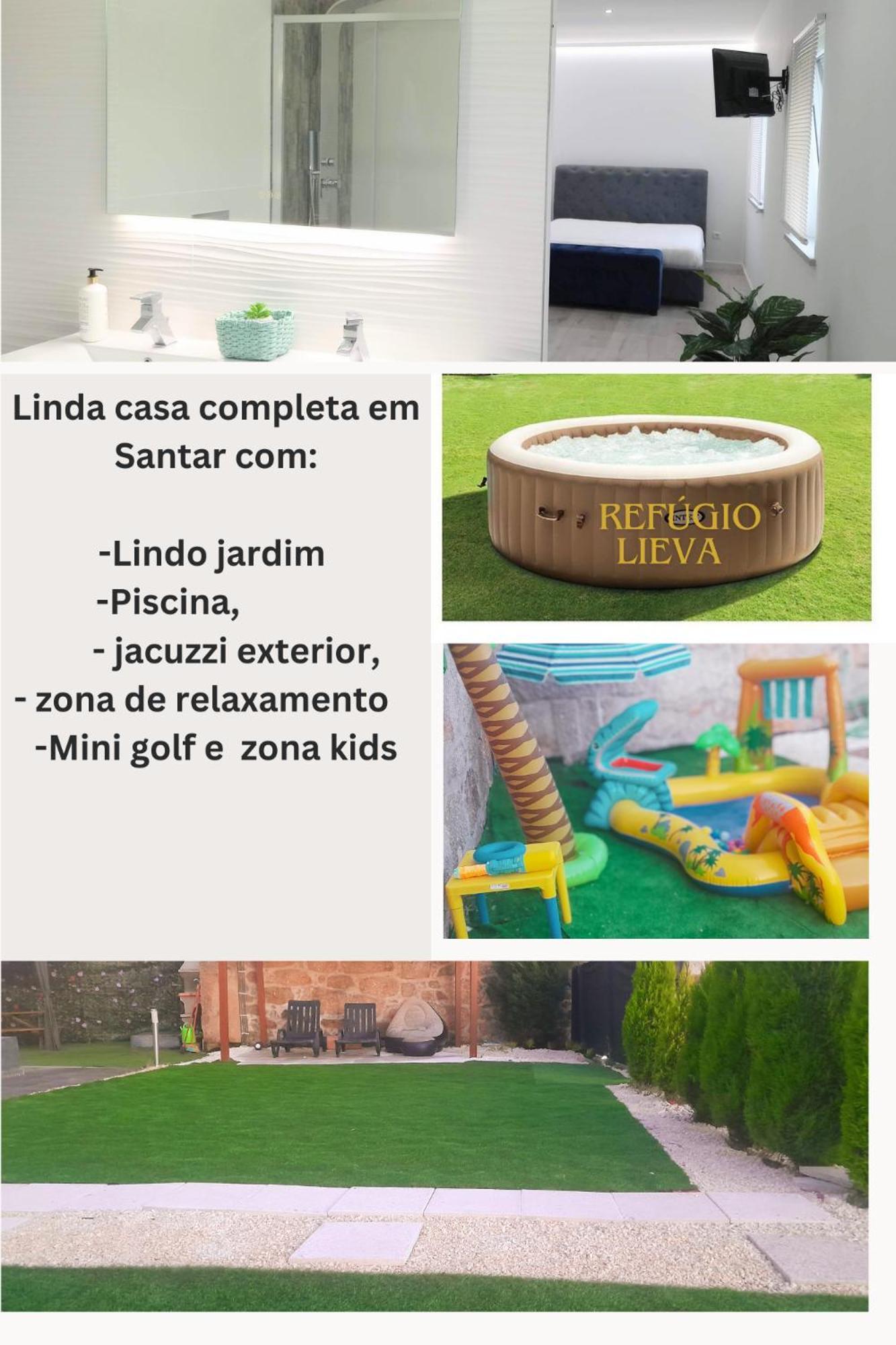Casa Incrivel Refugio Lieva ,Piscina , Jacuzzi Exterior E Zona Kids Daire Nelas Dış mekan fotoğraf